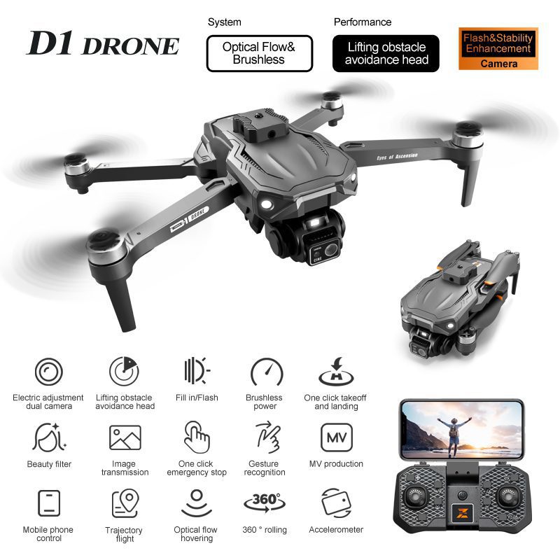 Lift Type Obstacle Avoidance Aerial Drone Toy D1 — изображение 10