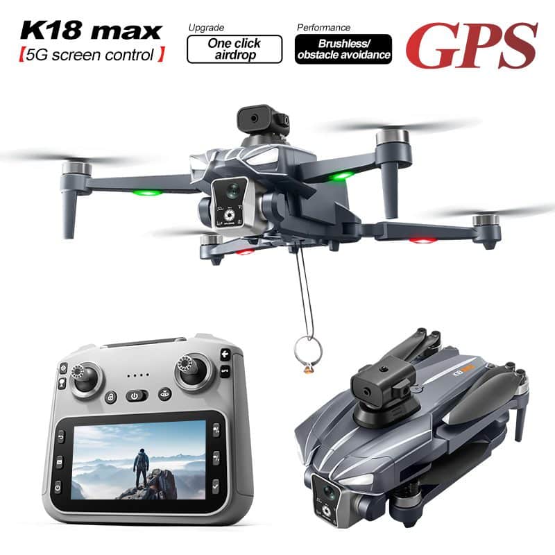 Airdrop GPS Drone 4.5" Screen 4K HD UAV K18MAX — изображение 7