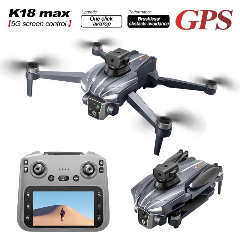 Airdrop GPS Drone 4.5" Screen 4K HD UAV K18MAX — изображение 6