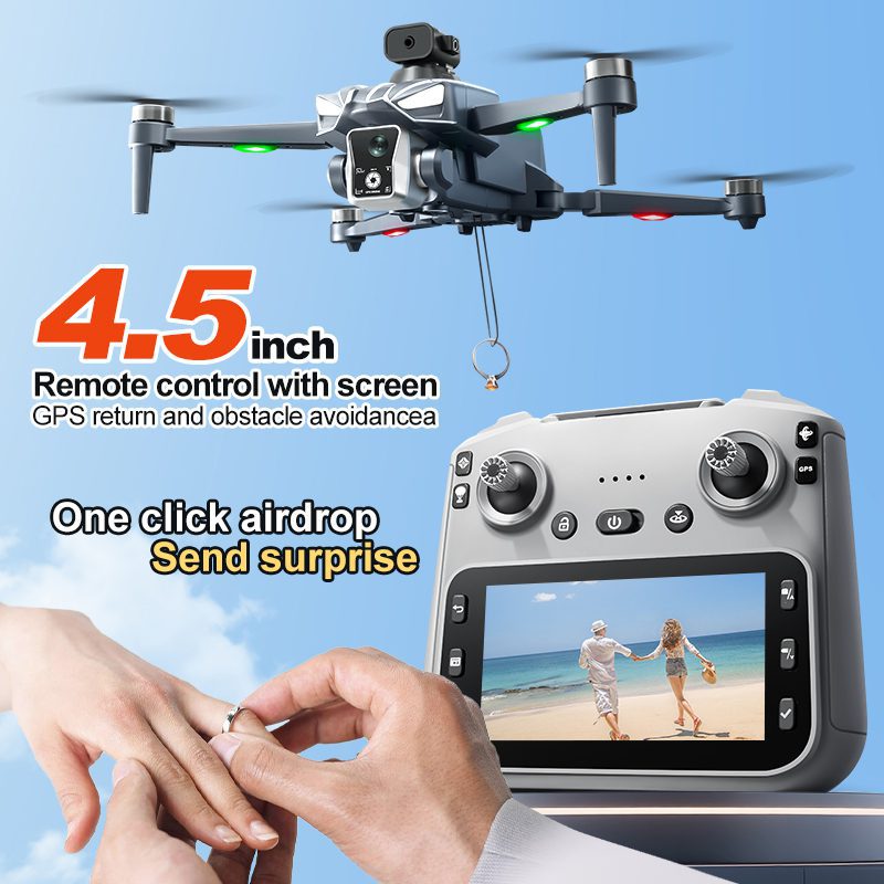 Airdrop GPS Drone 4.5" Screen 4K HD UAV K18MAX — изображение 3