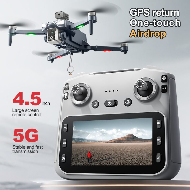 Airdrop GPS Drone 4.5" Screen 4K HD UAV K18MAX — изображение 2