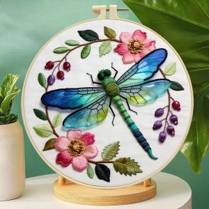 Dragonfly & Wildflower Meadow Beginner Embroidery Kit